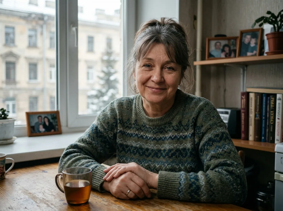 Татьяна, мать пациента, которому помогли вывести из запоя в Санкт-Петербурге, портрет женщины средних лет