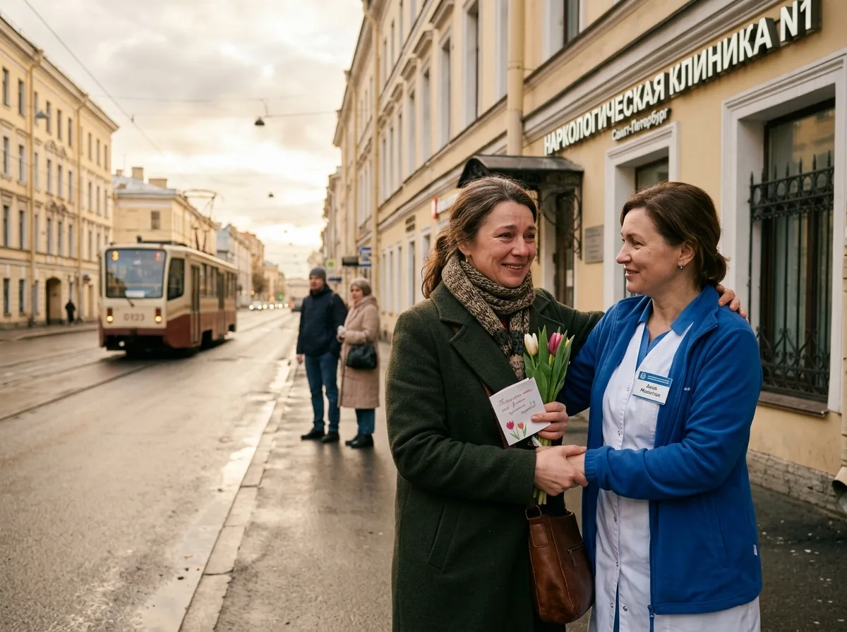 Оксана, благодарный родственник пациента наркологической клиники в Санкт-Петербурге, женщина 45 лет